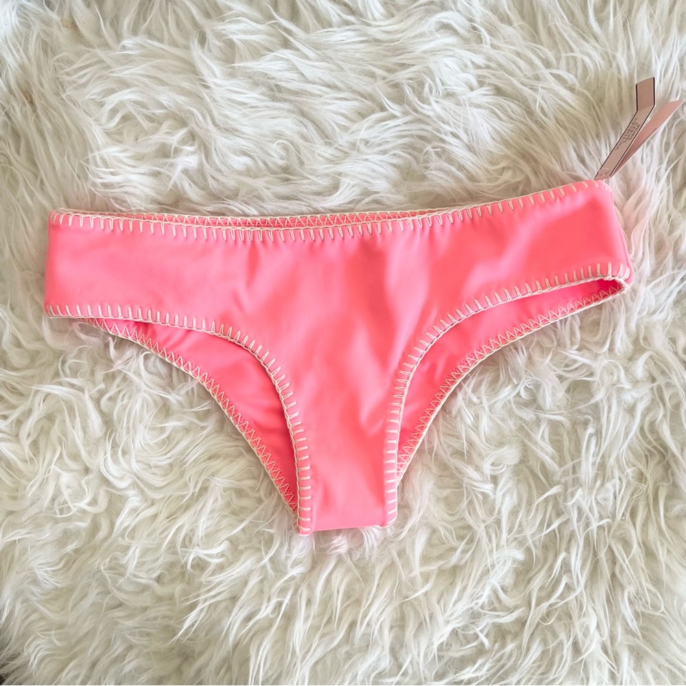 Victoria’s Secret Cheeky Hipster with Embroidery Edge Stitching in Coral